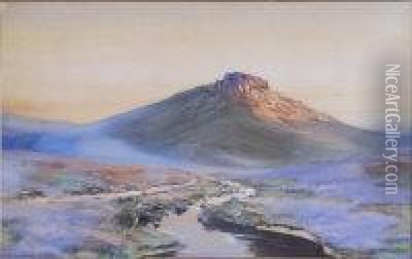 Sundown, Heart Of Dartmoor Oil Painting - John Baragwanath King