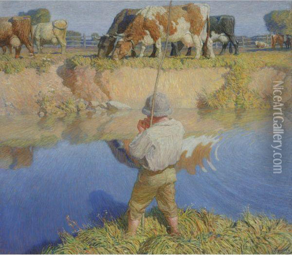September Afternoon Oil Painting - Newell Convers Wyeth
