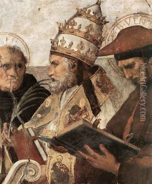 Disputation of the Holy Sacrament (La Disputa) [detail: 8] Oil Painting - Raphael