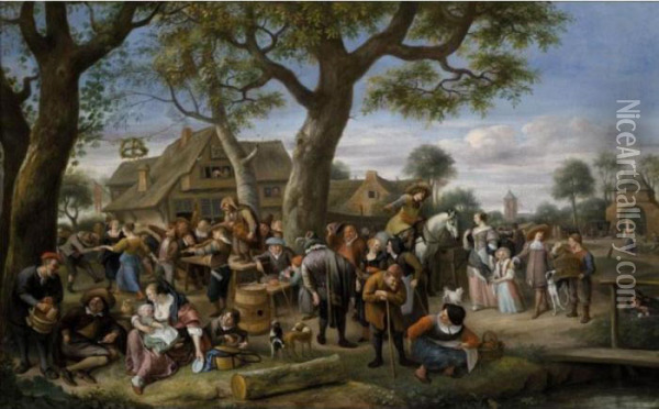 The Fair At Warmond Oil Painting - Jan Steen