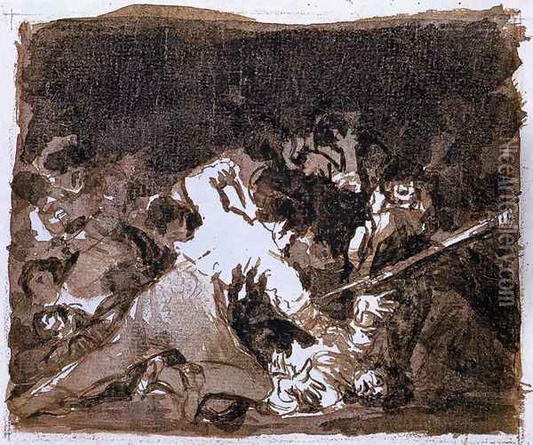 War scene Oil Painting - Francisco De Goya y Lucientes