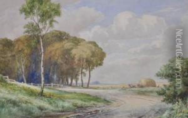 Harvest Landscape Oil Painting - George Cooper