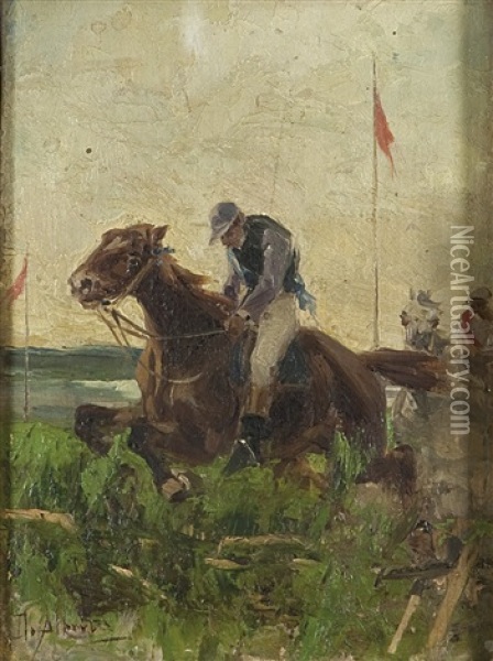 Fantini A Cavallo Oil Painting - Sebastiano De Albertis