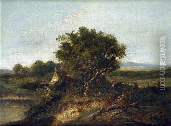 An Oldfarmstead Oil Painting - Patrick, Peter Nasmyth