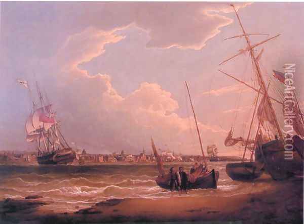 The Liverpool in the Mersey Oil Painting - Robert Salmon