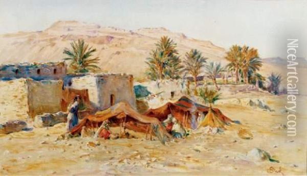 Le Campement Berbere Oil Painting - Alphonse Birck