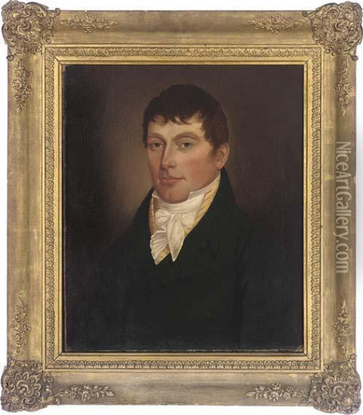 Portrait Of A Gentleman Oil Painting - Josiah Gilbert