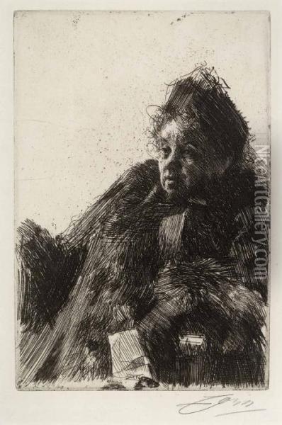 Mme Simon Ii Oil Painting - Anders Zorn