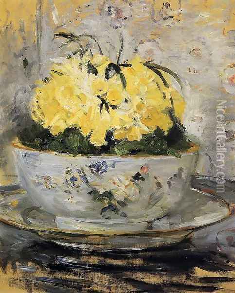 Daffodils Oil Painting - Berthe Morisot