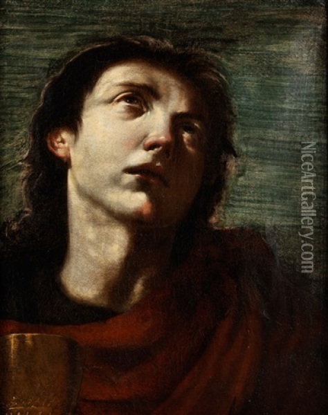 Heiliger Johannes Evangelist Oil Painting - Giovanni Lanfranco