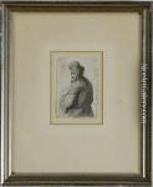 Man With Plumed Cap Oil Painting - Rembrandt Van Rijn