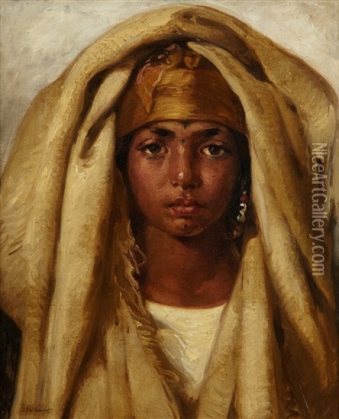 Jeune Fille Arabe Oil Painting - Gustave Achille Guillaumet