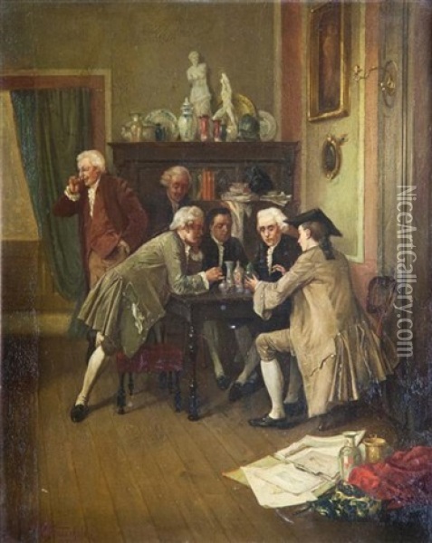 Interior Oil Painting - Wilhelm Trautschold
