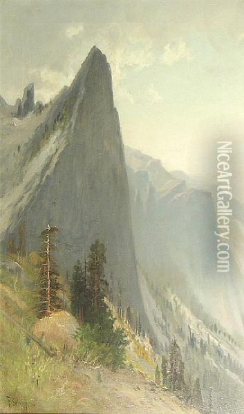 Yosemite Valley From Union Point Lookingsouth Oil Painting - Frederick Ferdinand Schafer