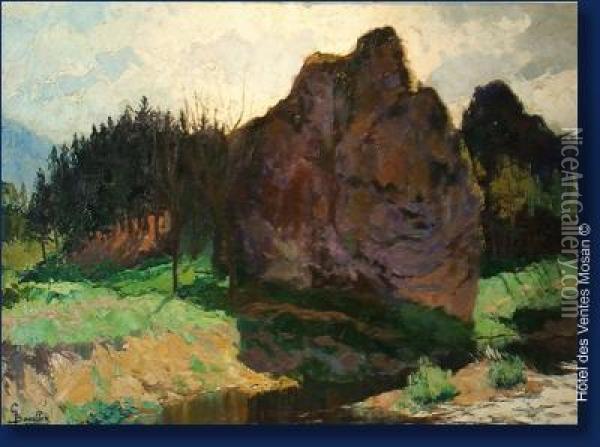 La Roche Noire A Sy Oil Painting - Georges Bouillon
