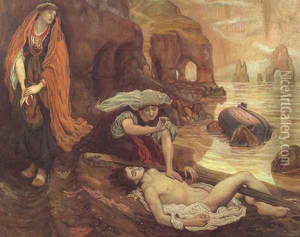 The Finding of Don Juan by Haidee, 1878 Oil Painting - Ford Madox Brown