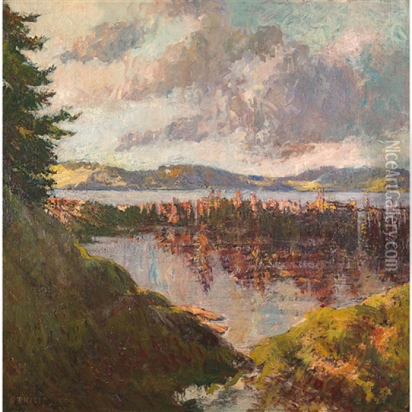 An August Afternoon Oil Painting - Philip Little