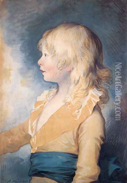 Portrait of Prince Octavius Oil Painting - Benjamin West