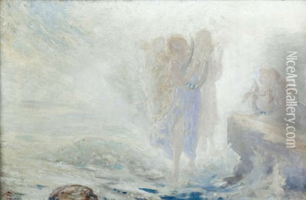 Spirit Of The Waves Oil Painting - George Russell