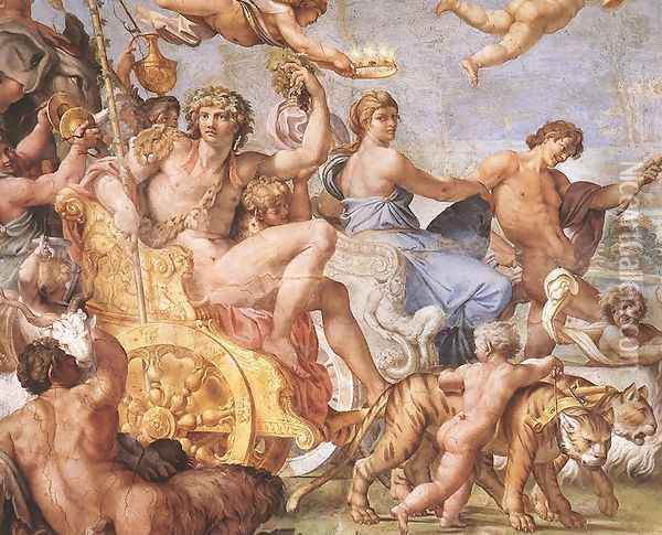 Triumph of Bacchus and Ariadne (detail) Oil Painting - Annibale Carracci