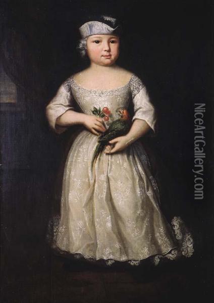 Portrait Of A Young Girl Oil Painting - Franz Lippold