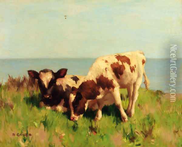 The Shore Pasture Oil Painting - David Gauld