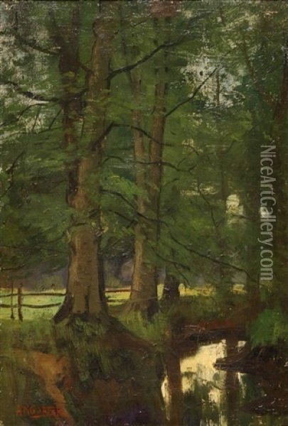 Forest Landscape Oil Painting - Arnold Marc Gorter
