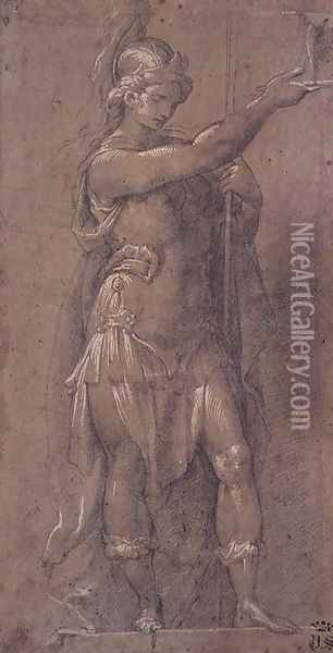 Minerva c.1605-09 Oil Painting - Giovanni Battista Crespi (Cerano II)