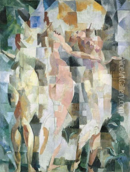 Les Trois Graces Oil Painting - Robert Delaunay
