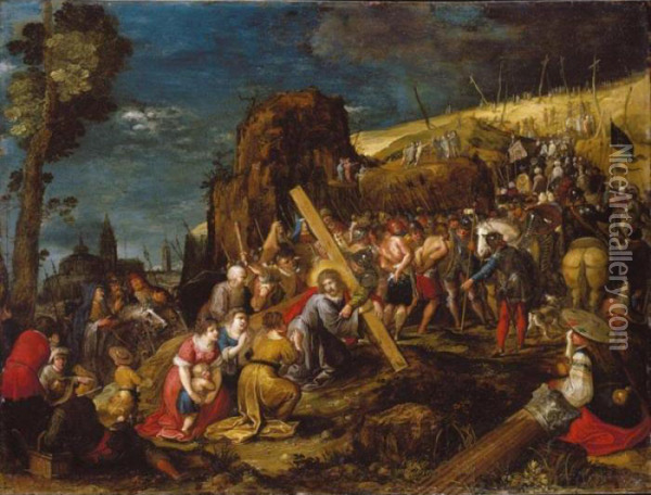 Christ On The Way To Calvary Oil Painting - Frans II Francken