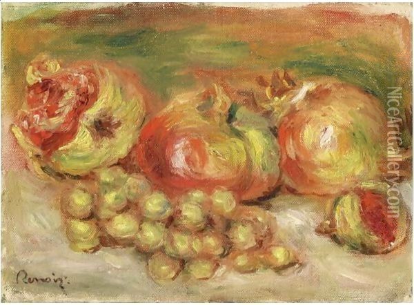 Grenades Et Raisins Oil Painting - Pierre Auguste Renoir