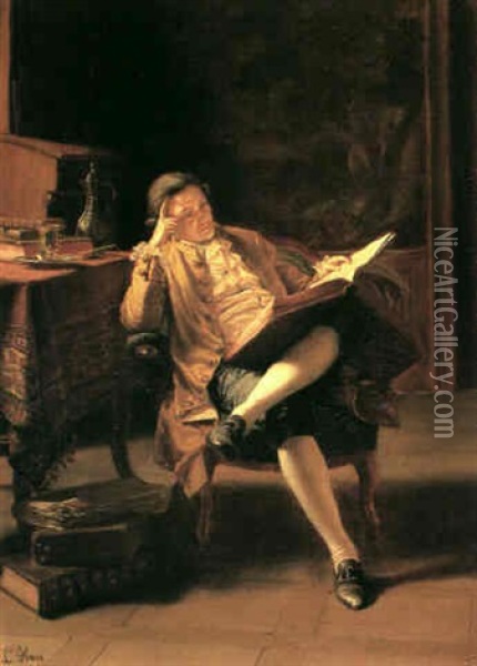 The Philosopher Oil Painting - Ludwig Gloss