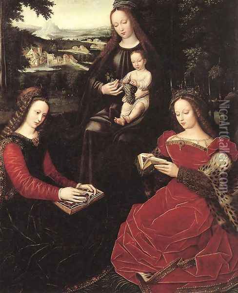 Virgin and Child with Saints Oil Painting - Ambrosius Benson