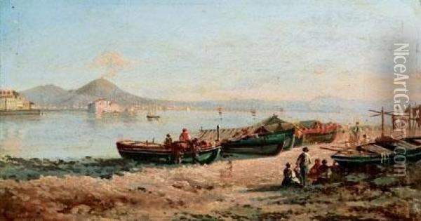 Il Golfo Di Napoli Oil Painting - Gaetano Esposito