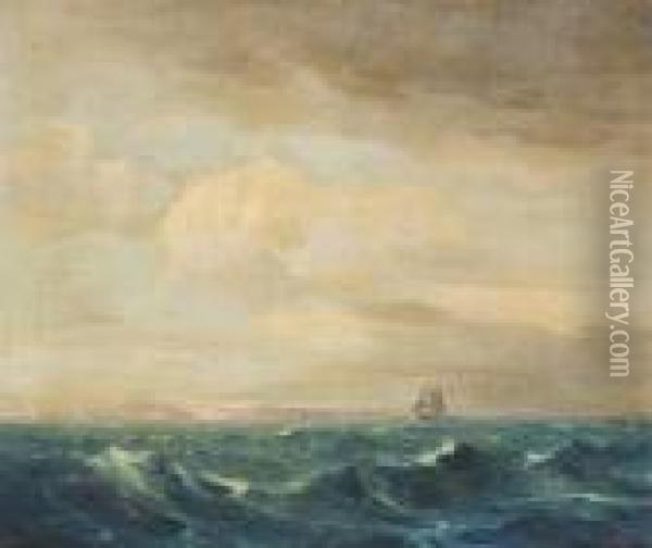 Windjammer Auf Groserfahrt Bei Sturmischem Wetter Oil Painting - Hans Ritter Von Petersen