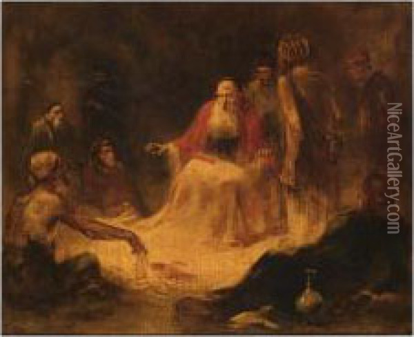 The Hermit Oil Painting - Han Van Meegeren