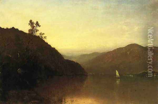 Along the Hudson I Oil Painting - John Frederick Kensett