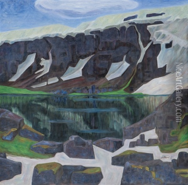 Hoyfjell, Nordland Oil Painting - Michaloff Wigdehl