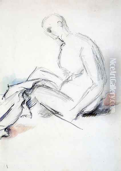 Seated Nude Oil Painting - Paul Cezanne