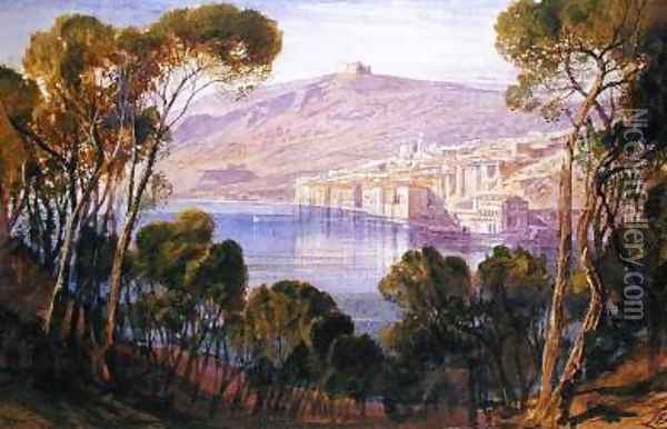 Villefranche Oil Painting - Edward Lear