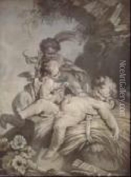 Amorino Mietitore Oil Painting - Francois Boucher
