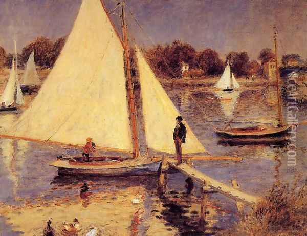 Sailboats At Argenteuil Oil Painting - Pierre Auguste Renoir
