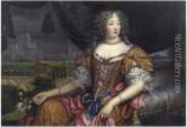 Portait Presume De Madame De Montespan Oil Painting - Pierre Le Romain I Mignard