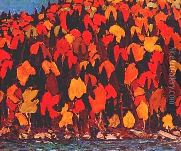 Autumn Foliage Oil Painting - Thomas Thompson