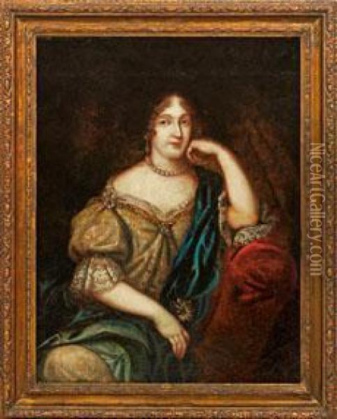 Portrait Der Eleonored'olbreuse Herzogin Von Braunschweig-celle Oil Painting - Gedeon Romandon