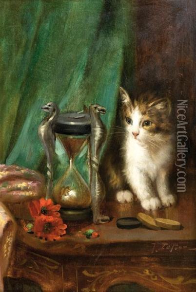 Gato Oil Painting - Jules Leroy