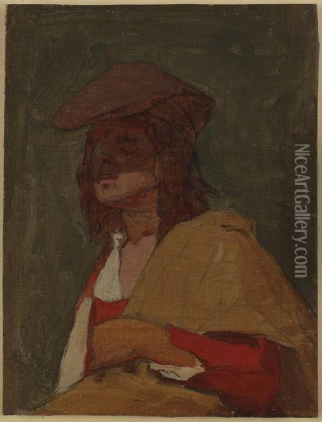 Tipo Sardo. Adolescente Oil Painting - Giovanni Battista Quadrone