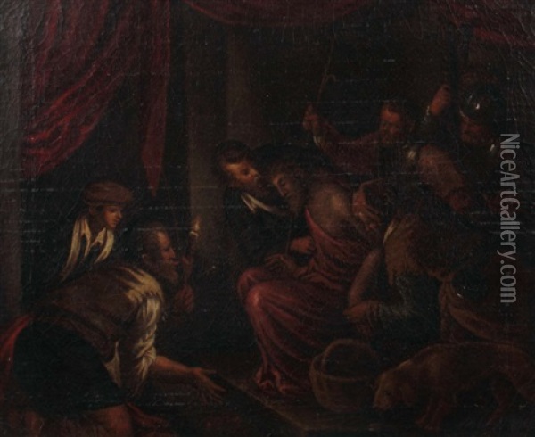 Geiselung Christi Oil Painting - Gerolamo da Ponte Bassano