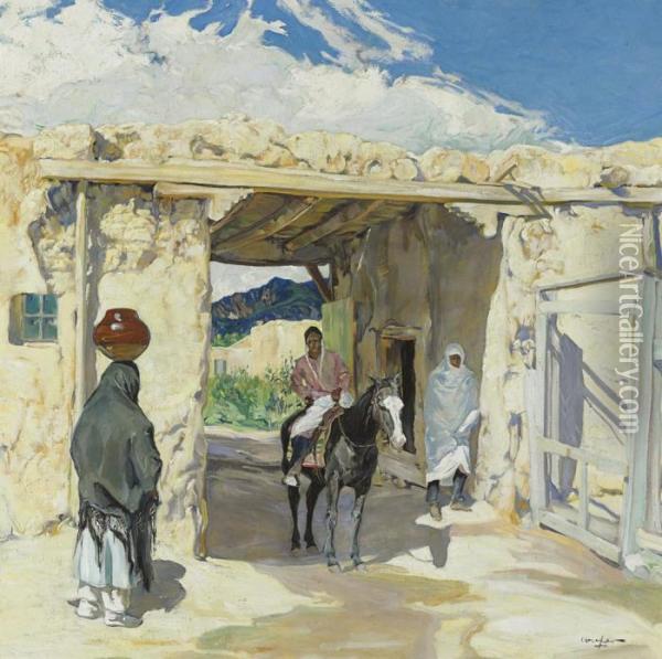 The Gateway Oil Painting - Walter Ufer