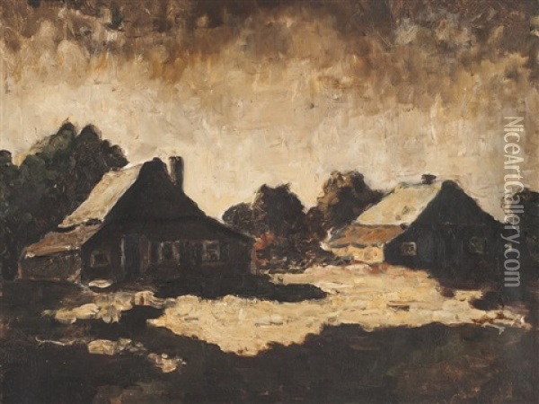 Moonlit Landscape Oil Painting - Fanny Maria Churberg